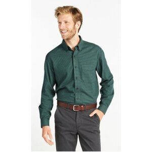 L.L Bean Men's Wicked Good Houndstooth Flannel Long Sleeve, Traditional Fit Shir